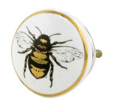 Golden Bumble Bee Flat Ceramic Cabinet knobs